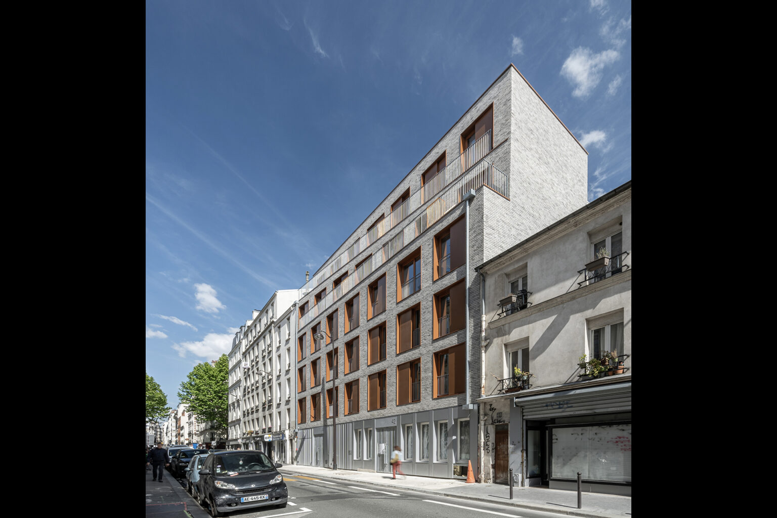 mobile architectural office - Construction neuve de 25 logements et une crèche de 60 berceaux à Paris 20e © Nicolas Grosmond