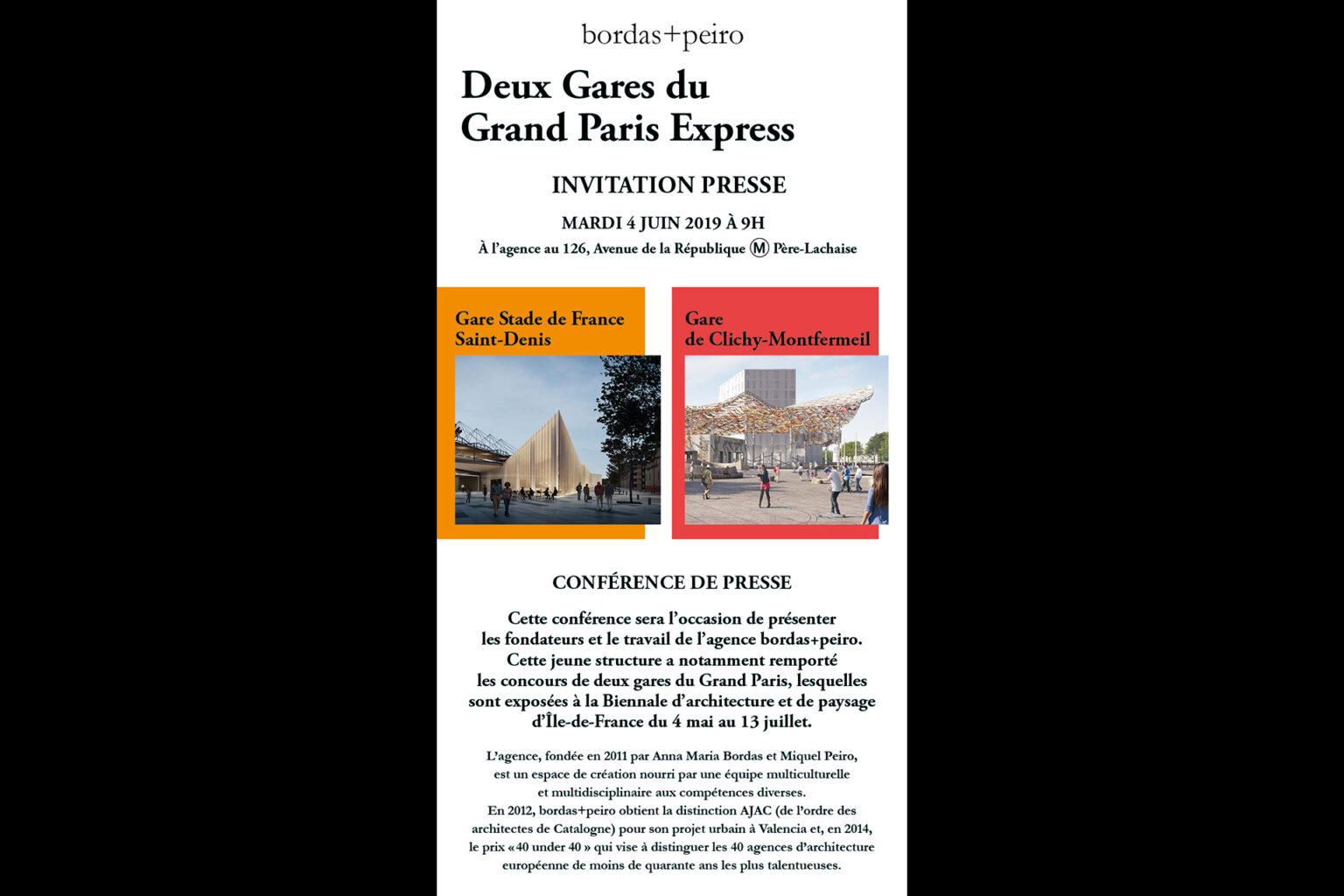 Invitation Conférence de presse bordas+peiro