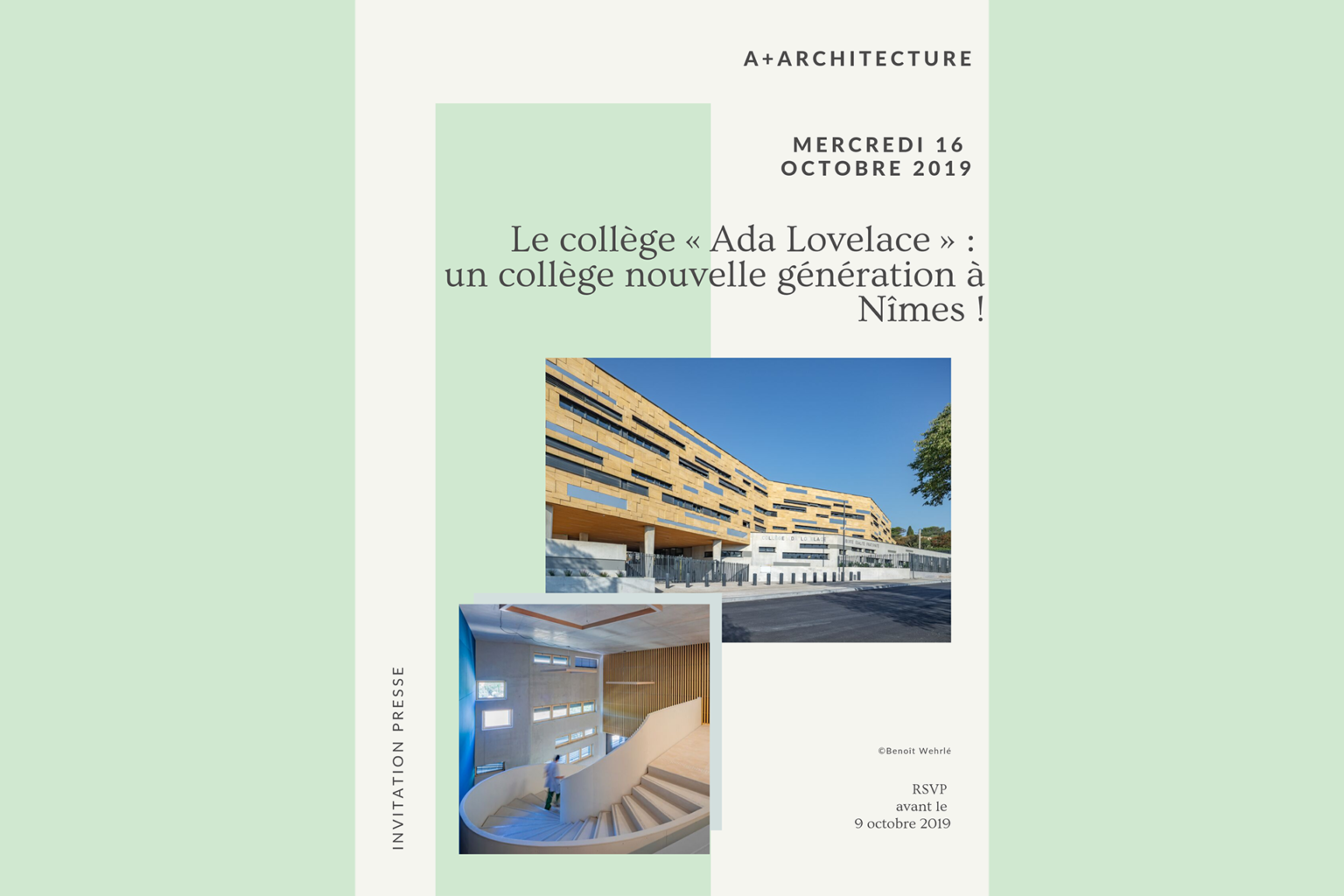 Invitation Voyage de presse A+A Architecture